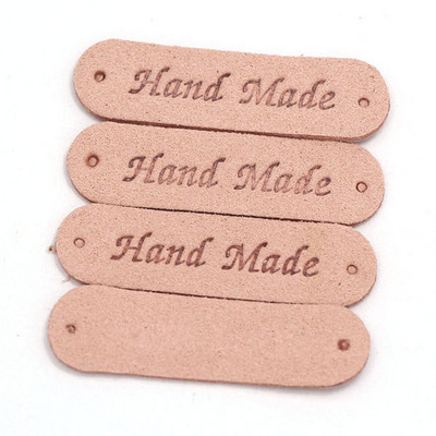 20kom Ručno izrađene naljepnice Oznake Šarena PU kožna Ručno izrađena oznaka odjeće Naljepnica za pletenje DIY Poklon torba Dodaci za šivanje šešira 45x13MM
