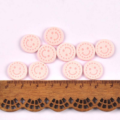 50 kom Smile Okrugle vlaknaste kožne naljepnice za sreću Reljefne oznake DIY naljepnica sa zastavom za pribor za šivanje odjeće 13 mm cp3528