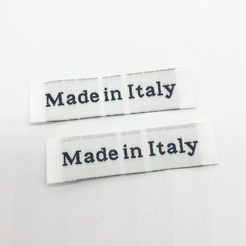 Italijanske naljepnice za odjeću Ručno izrađene oznake Made in Italy Tkane naljepnice Prilagođene oznake za šivanje za pribor za ručni rad