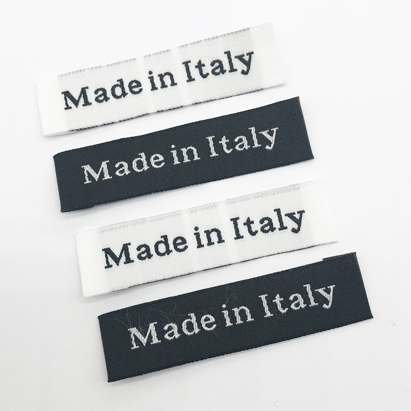 Italijanske naljepnice za odjeću Ručno izrađene oznake Made in Italy Tkane naljepnice Prilagođene oznake za šivanje za pribor za ručni rad