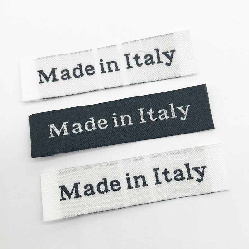Italijanske naljepnice za odjeću Ručno izrađene oznake Made in Italy Tkane naljepnice Prilagođene oznake za šivanje za pribor za ručni rad