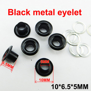 200PCS 10*6.5*5MM метални черни копчета за шиене на копчета за дрехи, кръгли копчета, капси ME-057