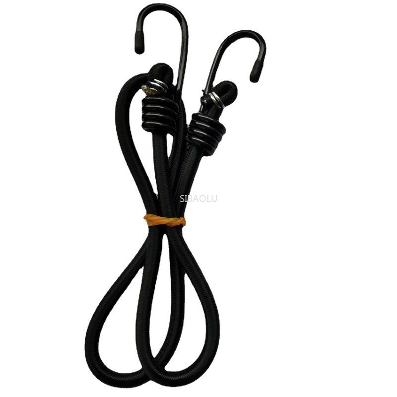 Elastinė surišimo virvė kablys Elastinė virvė dviračio motociklo bagažo virvė Nailono latekso elastinė virvė bagažo diržas krovinių dirželiai