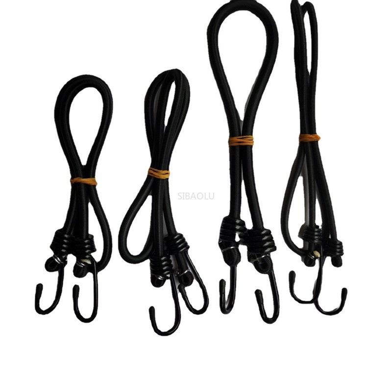 Elastinė surišimo virvė kablys Elastinė virvė dviračio motociklo bagažo virvė Nailono latekso elastinė virvė bagažo diržas krovinių dirželiai