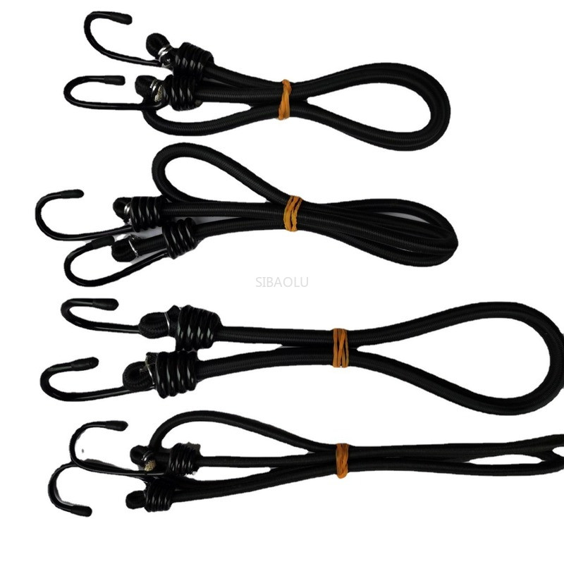 Elastinė surišimo virvė kablys Elastinė virvė dviračio motociklo bagažo virvė Nailono latekso elastinė virvė bagažo diržas krovinių dirželiai