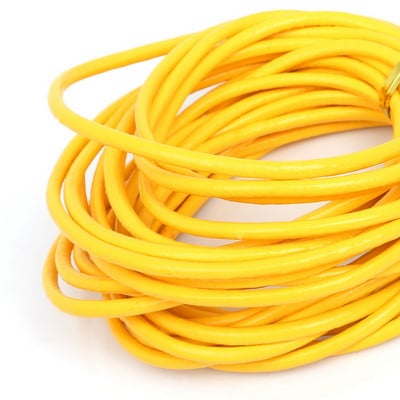 Módna 13 farieb 5 m/sada Priemer 3 mm Okrúhly tvar pravej koženej šnúrky na ručne vyrobené doplnky