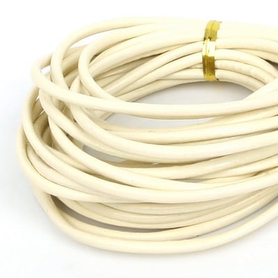 Módna 13 farieb 5 m/sada Priemer 3 mm Okrúhly tvar pravej koženej šnúrky na ručne vyrobené doplnky