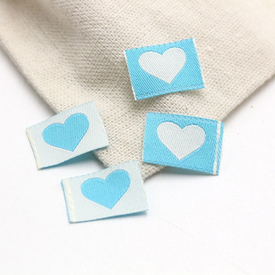 50 komada ručno rađenih naljepnica za odjeću s utkanim oznakama u obliku srca za ukrašavanje odjeće Dodaci za šivanje 22112101