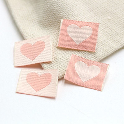 50 komada ručno rađenih naljepnica za odjeću s utkanim oznakama u obliku srca za ukrašavanje odjeće Dodaci za šivanje 22112101