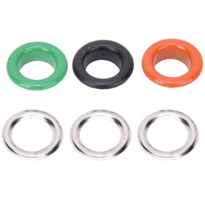 200db fém fűzőlyuk vas színes fém gyűrűs barkácstáska cipő ruha dekoráció 8mm/10mm 200db alátéttel