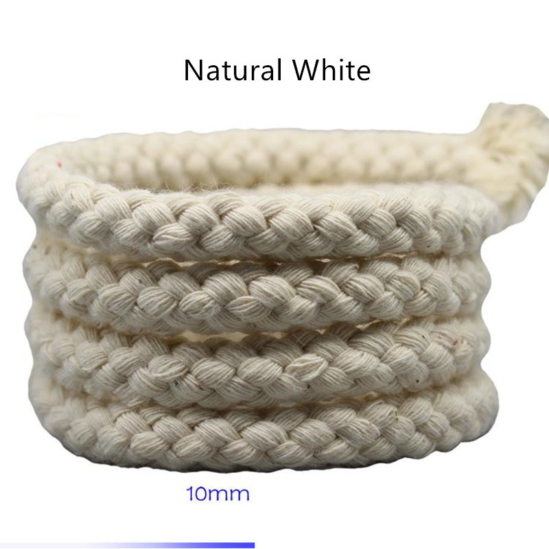 10 mm x 100 cm crveno crno bijelo izbijeljeno obojeno pleteno pamučno uže pleteno za dječji vrtić DIY ručno izrađeni kabel