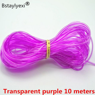 10 metri Transparent Frumoasa culoare amestecata 2mm Tub tubular din cauciuc Snur Coarda capac Sârmă de memorie Noutate Artizanat