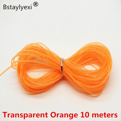 10 metri Transparent Frumoasa culoare amestecata 2mm Tub tubular din cauciuc Snur Coarda capac Sârmă de memorie Noutate Artizanat