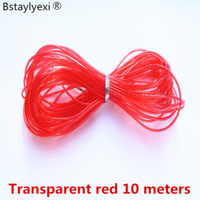10 metri Transparent Frumoasa culoare amestecata 2mm Tub tubular din cauciuc Snur Coarda capac Sârmă de memorie Noutate Artizanat