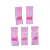 48Vnt. Meilės raštas Siuvamas ant drabužių audinio etiketės Etiketės Medvilninės drabužių etiketės „Pasidaryk pats“ rankų darbo siuvimo reikmenys