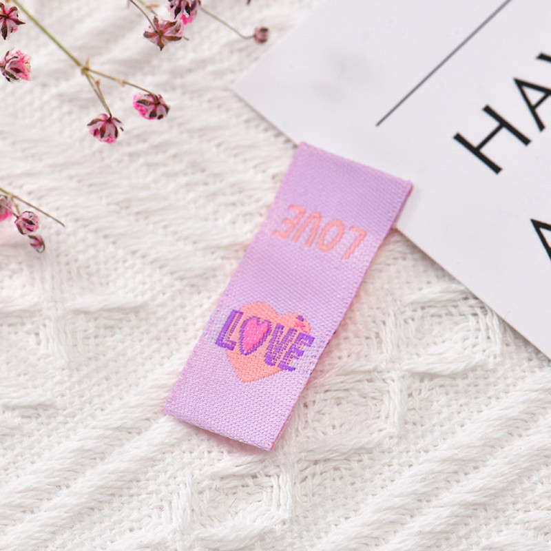 48Vnt. Meilės raštas Siuvamas ant drabužių audinio etiketės Etiketės Medvilninės drabužių etiketės „Pasidaryk pats“ rankų darbo siuvimo reikmenys