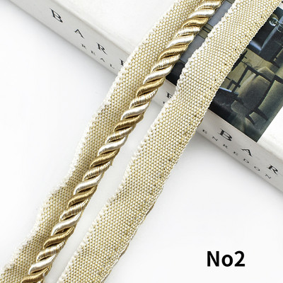 Meetee 2/4 metri 6mm frânghie de dantelă în două culori, perdea de canapea, curea decorativă, snur din chingă, bricolaj, cusut manual, accesorii materiale