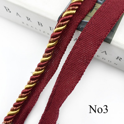 Meetee 2/4 metri 6mm frânghie de dantelă în două culori, perdea de canapea, curea decorativă, snur din chingă, bricolaj, cusut manual, accesorii materiale