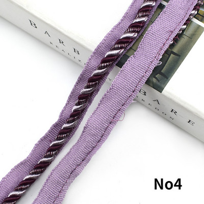 Meetee 2/4 metri 6mm frânghie de dantelă în două culori, perdea de canapea, curea decorativă, snur din chingă, bricolaj, cusut manual, accesorii materiale