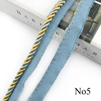 Meetee 2/4 metri 6mm frânghie de dantelă în două culori, perdea de canapea, curea decorativă, snur din chingă, bricolaj, cusut manual, accesorii materiale