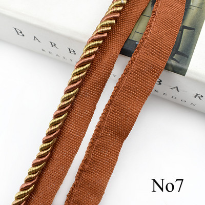 Meetee 2/4 metri 6mm frânghie de dantelă în două culori, perdea de canapea, curea decorativă, snur din chingă, bricolaj, cusut manual, accesorii materiale