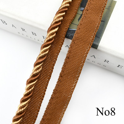 Meetee 2/4 metri 6mm frânghie de dantelă în două culori, perdea de canapea, curea decorativă, snur din chingă, bricolaj, cusut manual, accesorii materiale