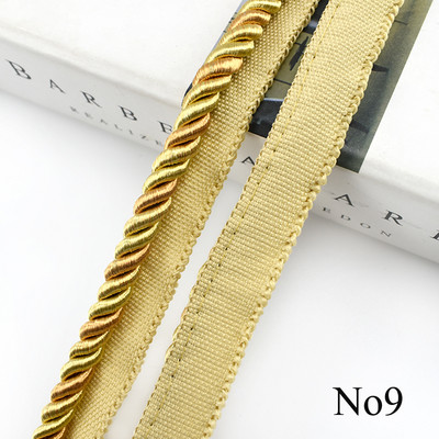 Meetee 2/4 metri 6mm frânghie de dantelă în două culori, perdea de canapea, curea decorativă, snur din chingă, bricolaj, cusut manual, accesorii materiale