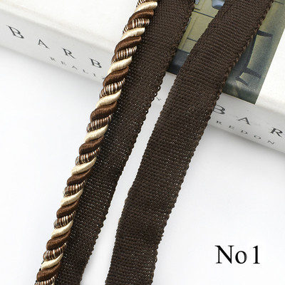 Meetee 2/4 metri 6mm frânghie de dantelă în două culori, perdea de canapea, curea decorativă, snur din chingă, bricolaj, cusut manual, accesorii materiale