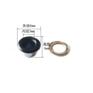 3 mm-10 mm Mat crne metalne ušice Rupe za gumbe Rupa za kopče Za DIY kožne zanate Scrapbooking cipele Oznake za kapu za remen