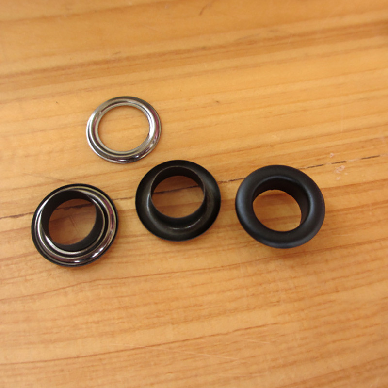 3 mm-10 mm Mat crne metalne ušice Rupe za gumbe Rupa za kopče Za DIY kožne zanate Scrapbooking cipele Oznake za kapu za remen