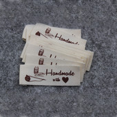 besplatna dostava 100 komada rukotvorina naljepnica s otiskom na odjeću/retro pamučna naljepnica/ručno izrađena naljepnica/pamučna vrpca s otiskom na odjeću