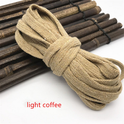 XUNZHE 10 mm *10M pamučno pleteno uže u boji, šuplja ravna upletena užad, sportski remen DIY šivaća traka, uže, cipele, šešir, ukras