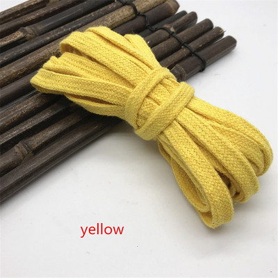 XUNZHE 10 mm *10M pamučno pleteno uže u boji, šuplja ravna upletena užad, sportski remen DIY šivaća traka, uže, cipele, šešir, ukras