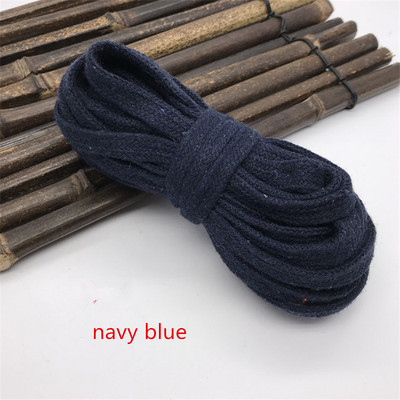 XUNZHE 10 mm *10M pamučno pleteno uže u boji, šuplja ravna upletena užad, sportski remen DIY šivaća traka, uže, cipele, šešir, ukras
