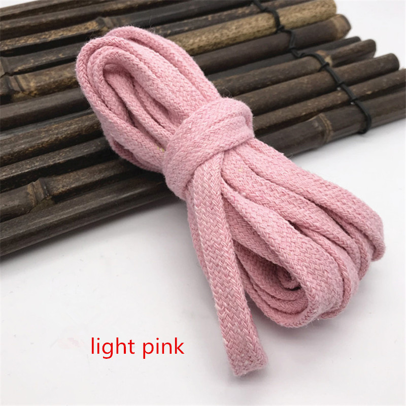 XUNZHE 10 mm *10M pamučno pleteno uže u boji, šuplja ravna upletena užad, sportski remen DIY šivaća traka, uže, cipele, šešir, ukras