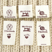 50kom Bijele oznake za odjeću Ručno izrađene etikete Oznake Tkane presavijene oznake za ukrašavanje odjeće Ručno izrađeni pribor za šivanje 20x40MM