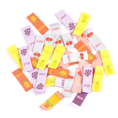 50 buc. Etichete de broderie cu fructe colorate, accesorii de cusut, pungi de îngrijire lavabile, etichete pentru îmbrăcăminte, artizanat manual, C2901