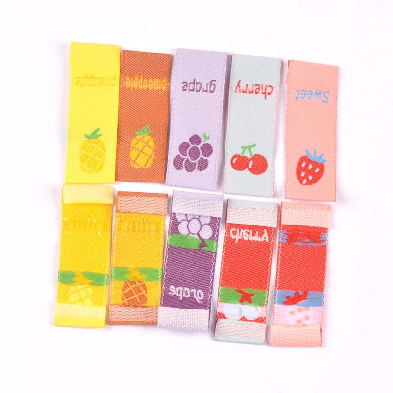 50 buc. Etichete de broderie cu fructe colorate, accesorii de cusut, pungi de îngrijire lavabile, etichete pentru îmbrăcăminte, artizanat manual, C2901