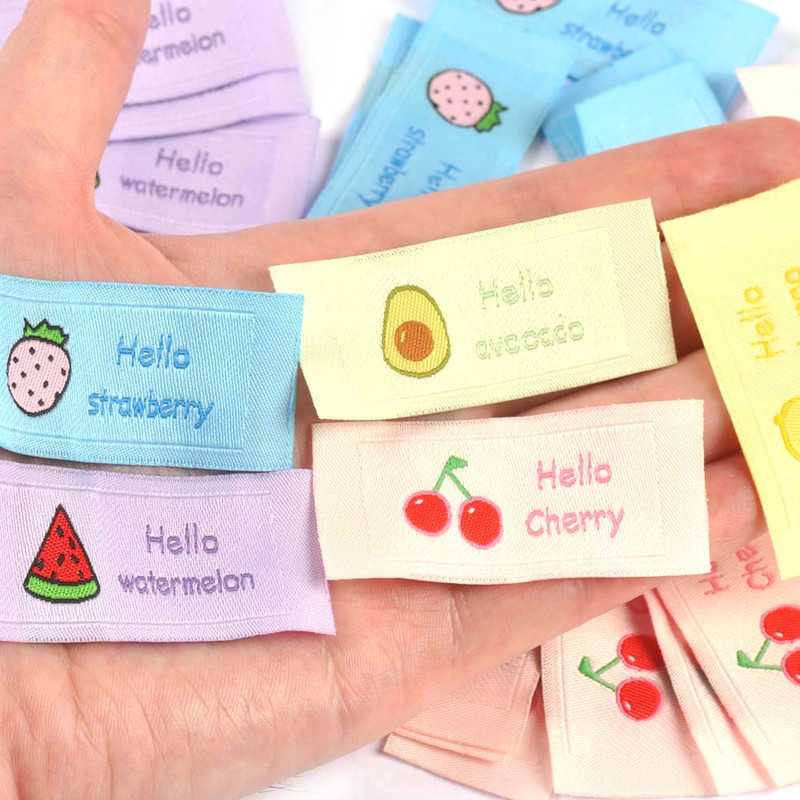 50 db eper/görögdinnye/citrom/avokádó hímző címkék varráshoz kiegészítők kötés ruhacímkék barkácsolás ruházati kellékek