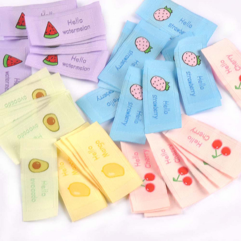 50 db eper/görögdinnye/citrom/avokádó hímző címkék varráshoz kiegészítők kötés ruhacímkék barkácsolás ruházati kellékek