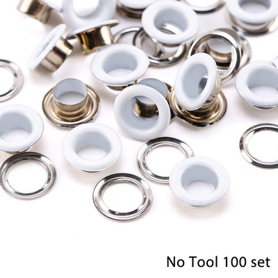 50/100 Set ušica Gumbi Komplet ušice Alat za postavljanje ušice Pribor Metalna odjeća Obuća Torba Kožni rukotvorini DIY Dekor