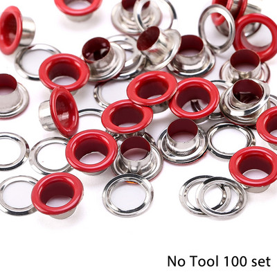 50/100 Set ušica Gumbi Komplet ušice Alat za postavljanje ušice Pribor Metalna odjeća Obuća Torba Kožni rukotvorini DIY Dekor