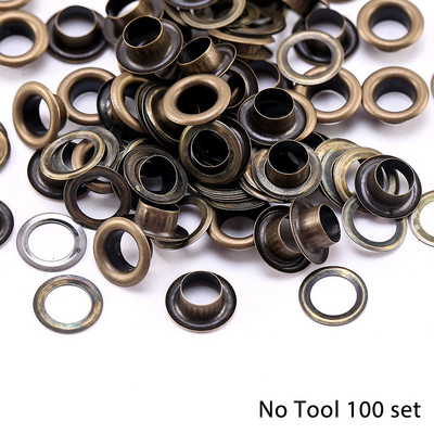 50/100 Set ušica Gumbi Komplet ušice Alat za postavljanje ušice Pribor Metalna odjeća Obuća Torba Kožni rukotvorini DIY Dekor