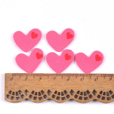 50 komada platnenih naljepnica u obliku srca s reljefnim oznakama DIY naljepnica sa zastavom za pribor za šivanje odjeće 20x18 mm cp3508