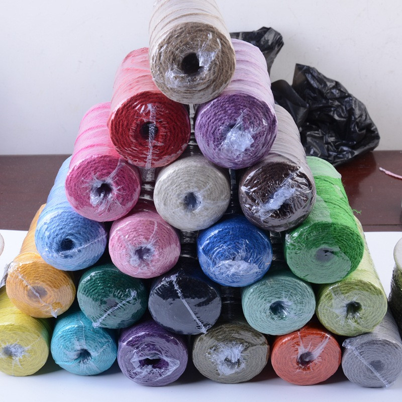 100 jardi Dabīga džutas aukla audekla aukla stīga kaņepju virve ballīte kāzu dāvanu iesaiņošana auklas diegi DIY Scrapbooking Floristi Amatniecība