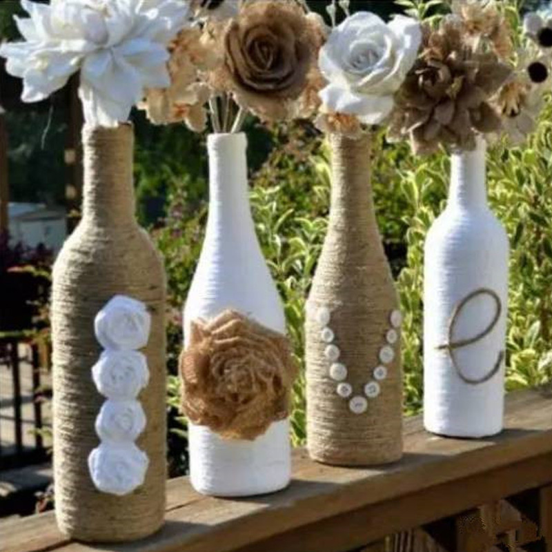 100 jardi Dabīga džutas aukla audekla aukla stīga kaņepju virve ballīte kāzu dāvanu iesaiņošana auklas diegi DIY Scrapbooking Floristi Amatniecība