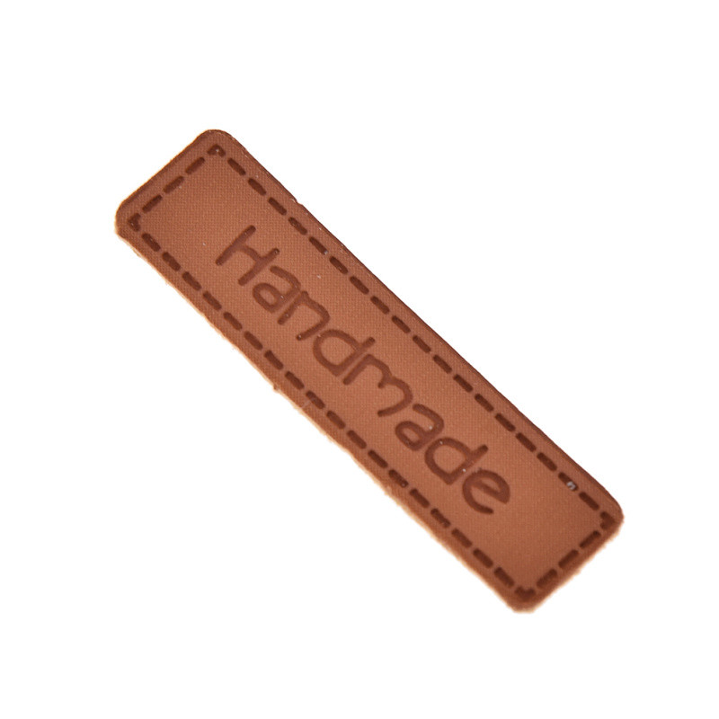 50db Kézzel készített PU bőr ruházati címkék barkácsoláshoz kézműves ruhatáska cipők varrás címkékre kellékek
