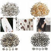 Bronz 3-20 mm-es 100 készlet sárgaréz fűzőlyukak alátéttel, bőr átvezetővel, kerek szemgyűrűkkel cipőkhöz Táska Öv Kalap Függöny Scrapbooking