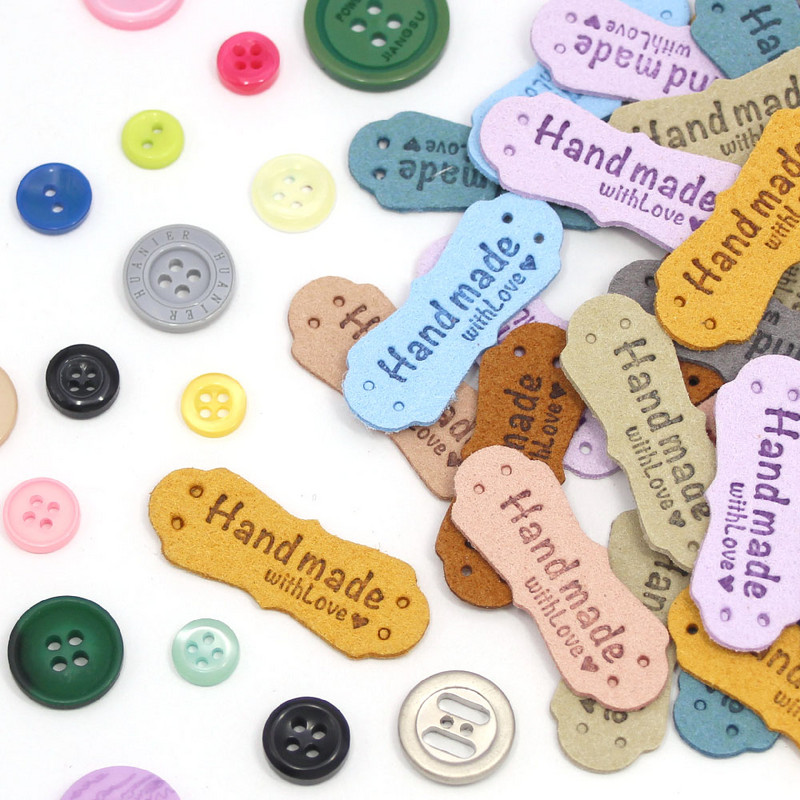 20 tk Sildid Käsitsi valmistatud siltide jaoks rõivaste jaoks Nahast silt Käsitsi valmistatud müts Teksad Kotid Õmble Aksessuaarid Kudumine DIY Käsitöö 41x16MM