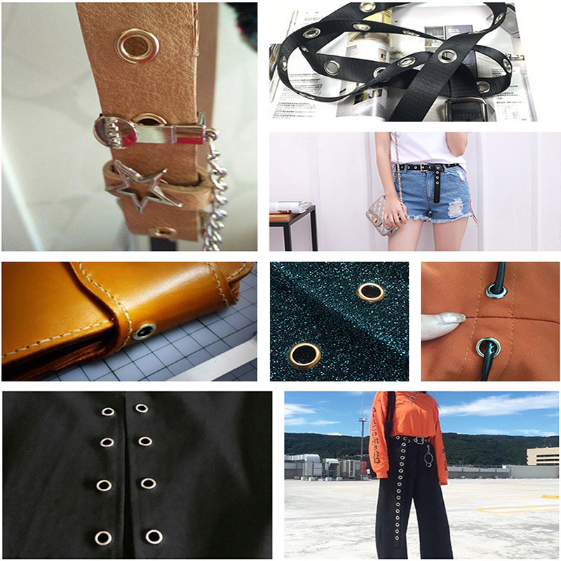 (500 komada/lot) Unutarnji promjer: 5 mm Metalne ušice Pucanje dizajna repa Gumbi za kopčanje Torbe ukrasne rupe